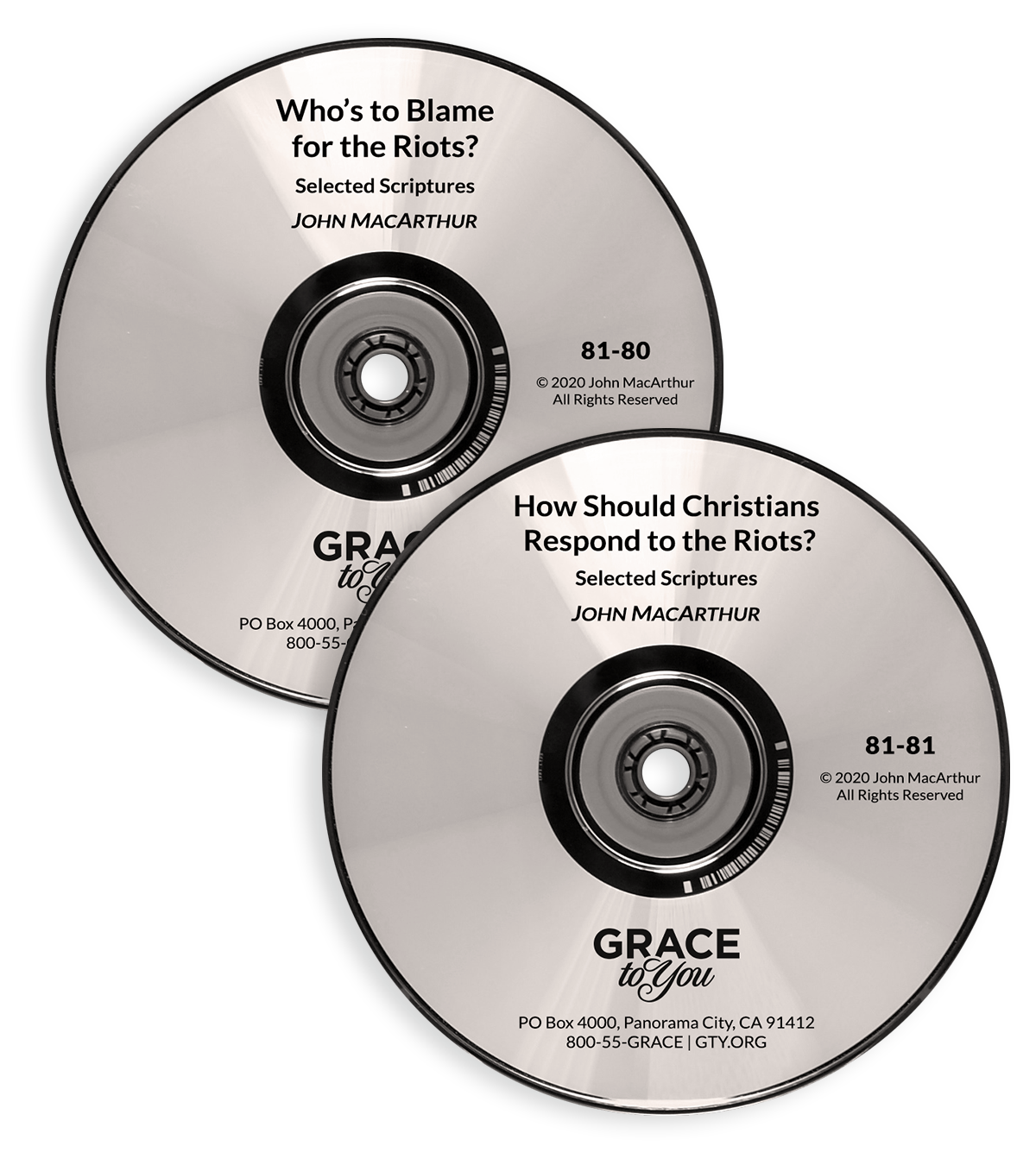 CD images of “Who’s to Blame for the Riots?” and “How Should Christians Respond to the Riots?”